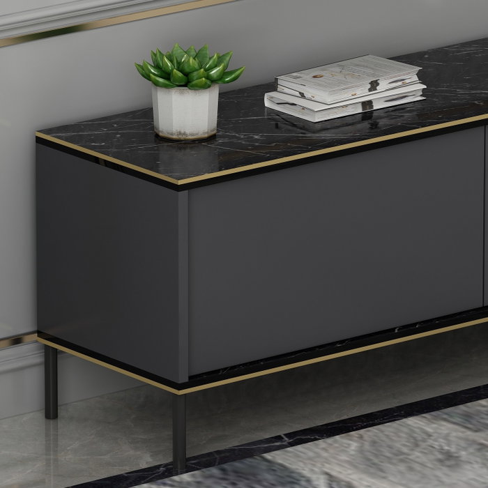 Hanah Home Soporte para TV Imaj - Antracita Hanah Home Soporte para TV Imaj - Antracita